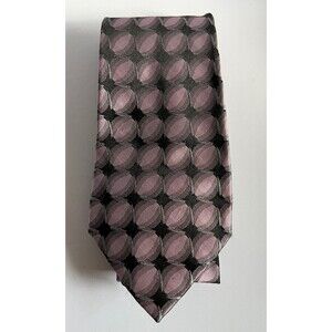 Arrow Men's Silk Necktie Purple Black Gray Geometrical Pattern